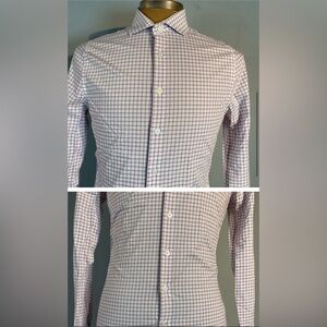 express extra slim spread collar long sleeve woven dress shirt